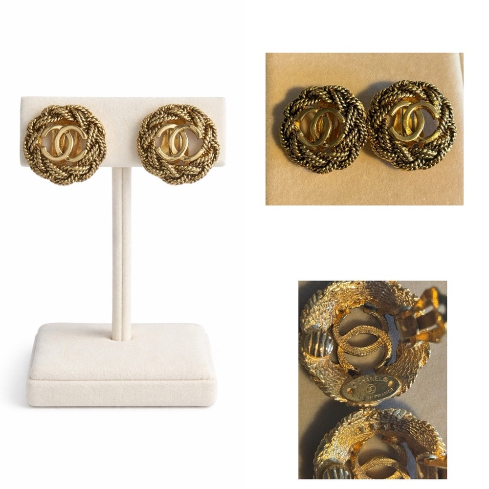 Chanel Vintage Clip On Earrings